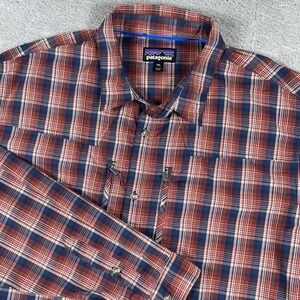 Patagonia Sun Stretch Shirt Men XXL Roll Tab Sleeve Fishin Outdoor Worn Wear UPF